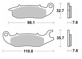 KLOCKI HAMULCOWE NOWOŚĆ KH375 STREET PERFORMANCE (EXCEL) SINTER KOLOR ZŁOTY