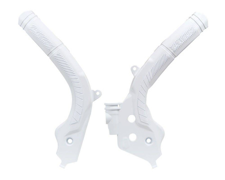 Osłony ramy (komplet) bi-material super grip ktm sx 125/150 '16-18, sx 250 '17-18, exc/excf 250/350/450 '17-19, sxf 250/350/450 '16-18 kolor biały