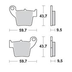 Klocki hamulcowe kh346 sinter metal racing ng: 12 (sinterpro series racing gp) cr 125-250, crf 450
