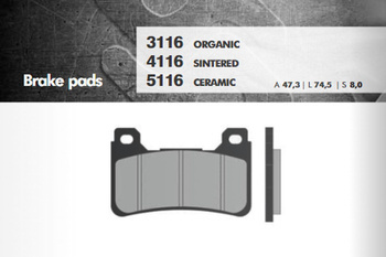 Klocki hamulcowe kh390 honda cb/cbr/vfr przód (ft 3116)