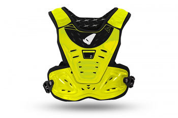 OSŁONA KLATKI PIERSIOWEJ (ZBROJA) CHEST PROTECTOR REACTOR DZIECIĘCA / JUNIOR / KID KOLOR NEON ŻÓŁTY (CE LEVEL 2) - ZASTĘPUJE PT02275DFLU - KOLEKCJA 2024