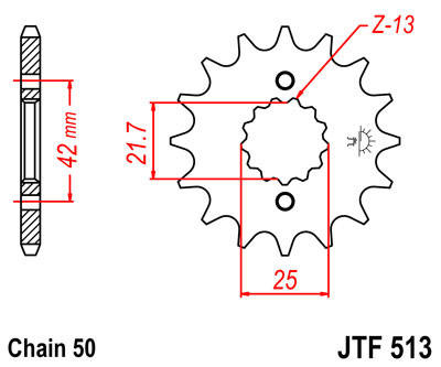 Zębatka przednia 566 18 suzuki gsf 1250 '07-'13, gsx 1400 '01-'08 (łańc. 530) - patrz 51318(jtf513.18)