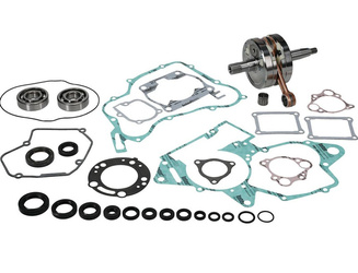 ZESTAW NAPRAWCZY DOŁU SILNIKA HONDA CR 125R '00, (WAŁ KORBOWY, ŁOŻYSKA, USZCZELNIACZE, USZCZELKI)