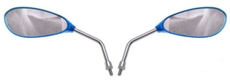 Lusterka motocykl skuter Łezka niebieskie M10