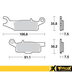 Klocki hamulcowe kh444 yamaha yfm 550 grizzly '11-14, yfm 700 grizzly '07-18 przód prawy