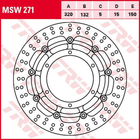 Tarcza hamulcowa przód yamaha xt 660x '04-'16 (320x132x5mm)
