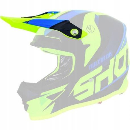 Części daszek (peak) do kasku furiouultimate blue/neon yellow kolor niebieski/żółty fluo
