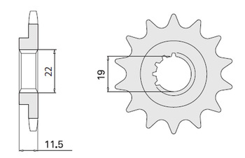 Zębatka przednia 4101 16 suzuki dr 125 85-00 (jtf409.16) (409-16)