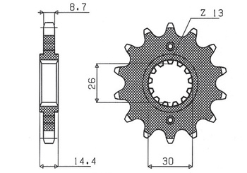 Zębatka przednia 339 17 honda cbr 1100 xx '97-'07, cbr 1000f (jtf339.17) (łańc. 530) (33917jt)