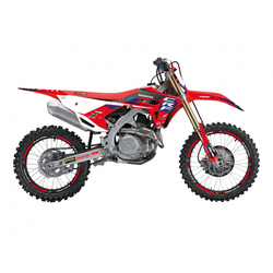 KOMPLET NAKLEJEK (OKLEIN) HONDA CRF 250R '22-'24, CRF 450R '21-'24 DREAM 5 KOLOR CZERWONY CZARNY BIAŁY
