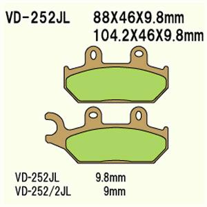 Klocki hamulcowe vesrah  vd-252jl