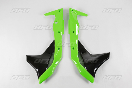 Osłony chłodnicy kawasaki kxf 250 '17-'20 kolor oem '17-'18 i '20 (zielony/czarny)