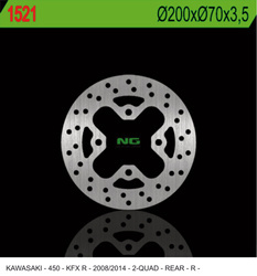 Tarcza hamulcowa tył kawasaki kfx 450r '08-'14 (200x70x3,5) (4x10,5mm)
