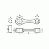 Korbowód tkrj yamaha dt125r  2t piaggio 125-180 2t (do przerobienia)