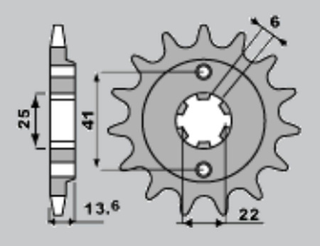 Zębatka przednia 293 15 honda  xl 600 v '87-'88 (jtf293.15)