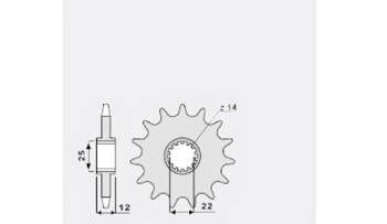 Zębatka przednia 443 16 yamaha xj600 '92-'03 (jtf582.16)