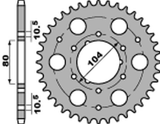 Zębatka tylna 4578 36 c45 polaris 250 trail boss/blazer '85-'04 (jtr1478.36) (można stosować zamiast 478 36 jtr478.36) (łańc. 520)