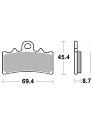 Klocki hamulcowe kh606 track&sport sinter kolor złoty pasuje do: ktm 125/200/390 duke przód (zamienia mieszanke rs)