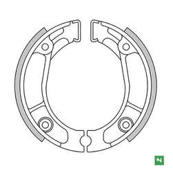 Szczęki hamulcowe przód/tył honda c 90 '82-'03, cr 80r '80-'85, crf 150f '03-'17, ct 110 '80-'09, ct 125 '76-'85, 125/200 '83-'86, tl 200 '7