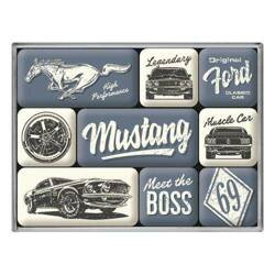 Magnes zestaw 9 szt Ford Mustang Boss
