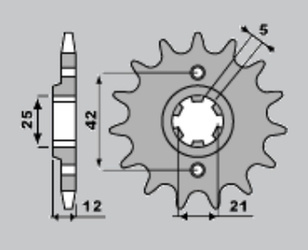 Zębatka przednia 571 16 yamaha xj 600 84-91 (571-16) (jtf571.16)