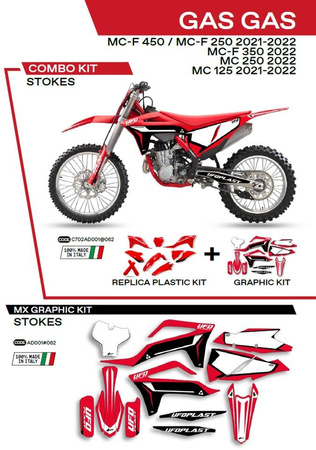 Komplet plastików plukomplet naklejek (oklein) gagamc 125 '21-'22