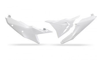 Boczki Tylne Z Pokrywą Filtra Ktm Sx 125 / 250 / 300 '23-'24, Exc 150 / 250 / 300 '24, Sx-F / Exc-F 250 / 350 / 450 / 500 '23-'24 Kolor Biały (Strona Lewa)