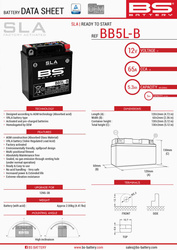 Bs akumulator bb5l-b (fa) (yb5l-b) (12n5-3b) 12v 5ah 120x60x130 bezobsługowy - zalany (65a) (6)