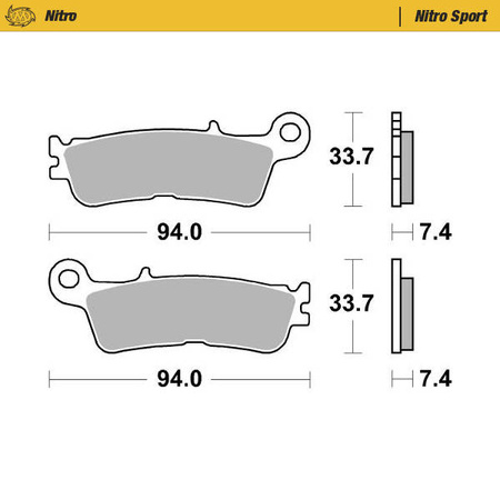 Klocki hamulcowe racing ng sinter metal soft: 22 (nitro sport) przód / przednie kh755 fantic xx 125, xef/xxf 250/450, xex 250 '22-, yamaha y