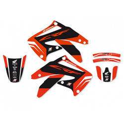 Komplet naklejek (oklein) honda crf 450r '02-'04, dream 4 kolor czerwony/czarny
