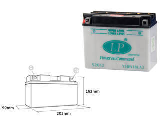 Landport akumulator y50-n18l-a2 12v 20ah 206x91x164 obsługowy - bez elektrolitu (g50n18la2) (5)