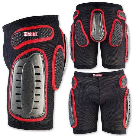 Mx legs spodenki z ochraniaczami kolor czarny rozmiar s
