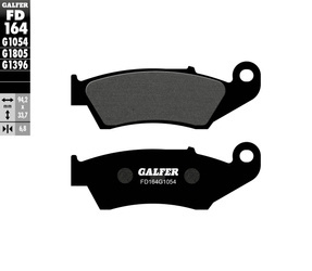 Klocki hamulcowe kh185 półmetaliczne, przód honda cr/crf, kawasaki kx/kxf, suzuki rm/rmz, yamaha yz/yzf, wr 250/450f