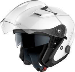 kask outstar z interkomem bluetooth 3.0 do 800m oraz blendą rozmiar s kolor biały (el) - - std cena 899,-