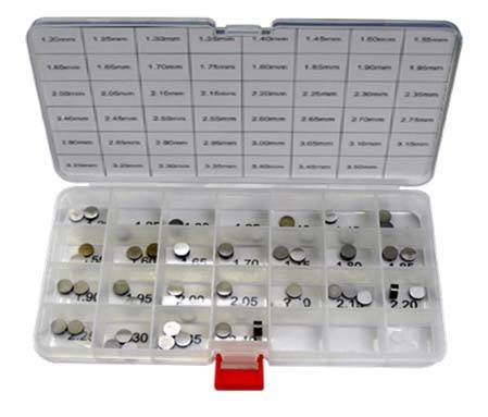 Psychic płytki zaworowe zestaw 9,48 od 1,20 do 3,50 co 0,05mm po 3 szt. ( w sumie 141 szt. ) (hcshim02)