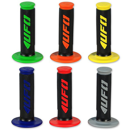 Manetki UFO Challenger z logo enduro cross czarno niebieskie