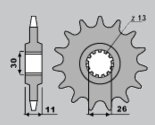 Zębatka przednia 579 18 yamaha fz1 '06-'13, r1 '04-'14, fj 1100 1200 (jtf579.18)
