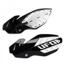 Osłony rąk (handbary) flame honda crf 250 '12-'17, crf 450 '12-'16 kolor czarny/biały (z mocowaniami)