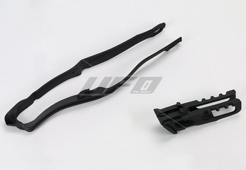 Komplet ślizg (ho04663) + prowadnica (ho04662) honda crf 250 '04-'17, kolor czarny