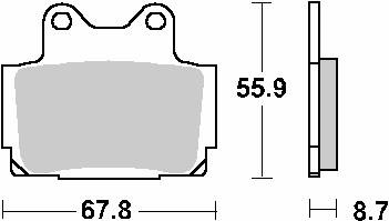 Klocki hamulcowe kh104 street ceramic kolor czarny
