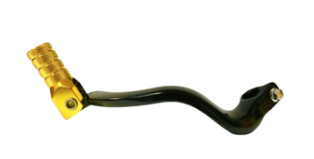 Dźwignia zmiany biegów suzuki rm 125 '89-'08 aluminiowa kolor czarny, końcówka złota (25600-36f00)