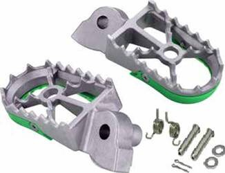 Podnóżki pegi kawasaki kx 250 '19-'22; kxf250 '06-'18; kx 450 '21-'22; kxf 450 '07-'18 ( stal nierdzewna w komplecie z zestawem montażowym 2 sprężyny, 2 sworznie, 2 podkładki, 2 zawleczki)