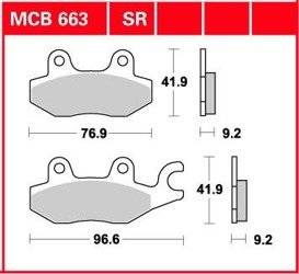 KLOCKI HAMULCOWE MOTOCYKLOWE TRW MCB663