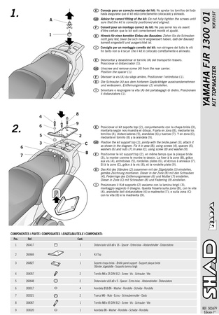 Stelaż kufra tylnego Shad do Yamaha FJR 1300 ( 01 - 05 )