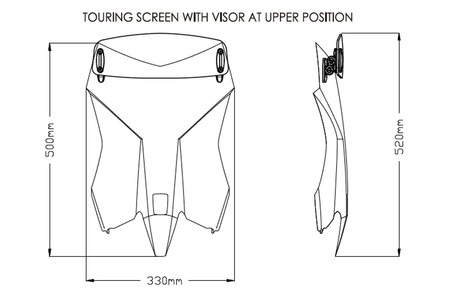 Szyba Turystyczna Puig Do Ktm 250 / 390 Adventure (Z Deflektorem) Lekko Przyciemniona