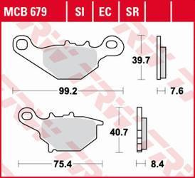 Klocki hamulcowe kh230 sinter offroad kawasaki klx 125 '03-'06, kmx 125 '99-'03, suzuki tr 50 '97-'00, ug 110 '98-'02, an 125 '95-'00, dr-z