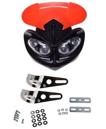 Owiewka z 4 halogenami do motocykla czerwona