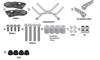 STELAŻ POD TORBY (SAKWY) BOCZNE SZYBKIEGO MONTAŻU REMOVE-X KAWASAKI Z 650 RS '22-'25
