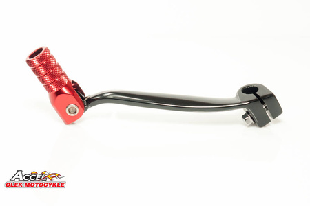 Dźwignia zmiany biegów honda crf 150r '07-'19 aluminiowa kolor czarny, końcówka czerwona