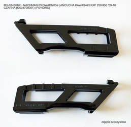 Prowadnica łańcucha kawasaki kxf 250/450 '09-'21 kolor czarny (ka04708001)
